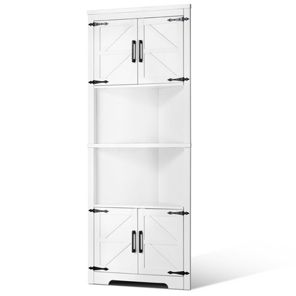 CornerKeep Tall Farmhouse Storage Cabinet – detail 7