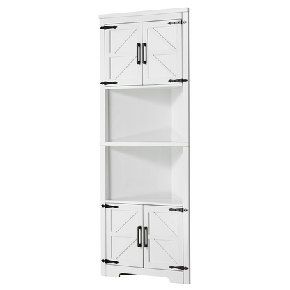 CornerKeep Tall Farmhouse Storage Cabinet – detail 9