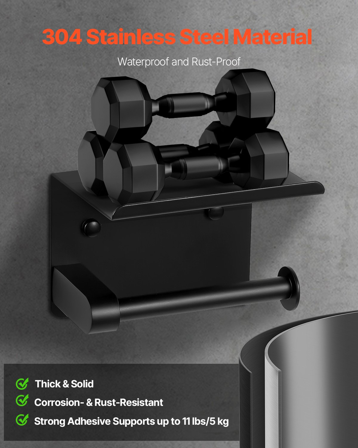 TwinRoll Toilet Paper Holder with Shelf – detail 1
