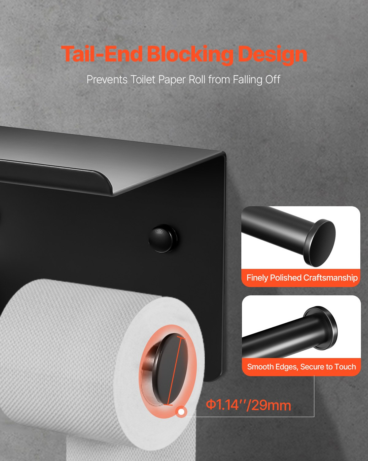 TwinRoll Toilet Paper Holder with Shelf – detail 4