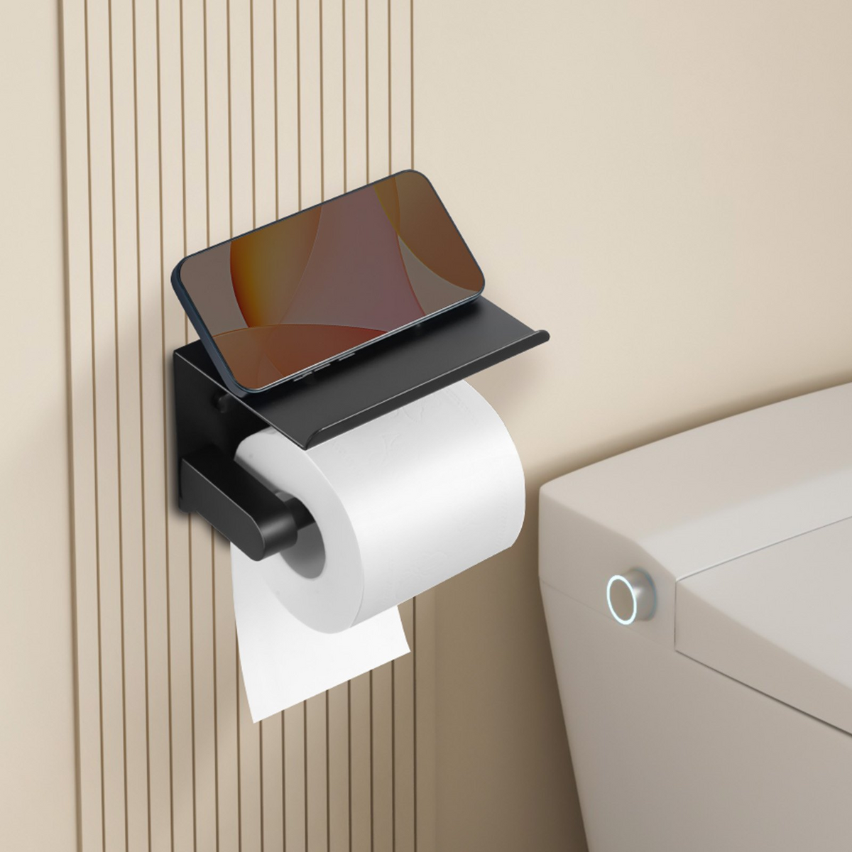 TwinRoll Toilet Paper Holder with Shelf – detail 7