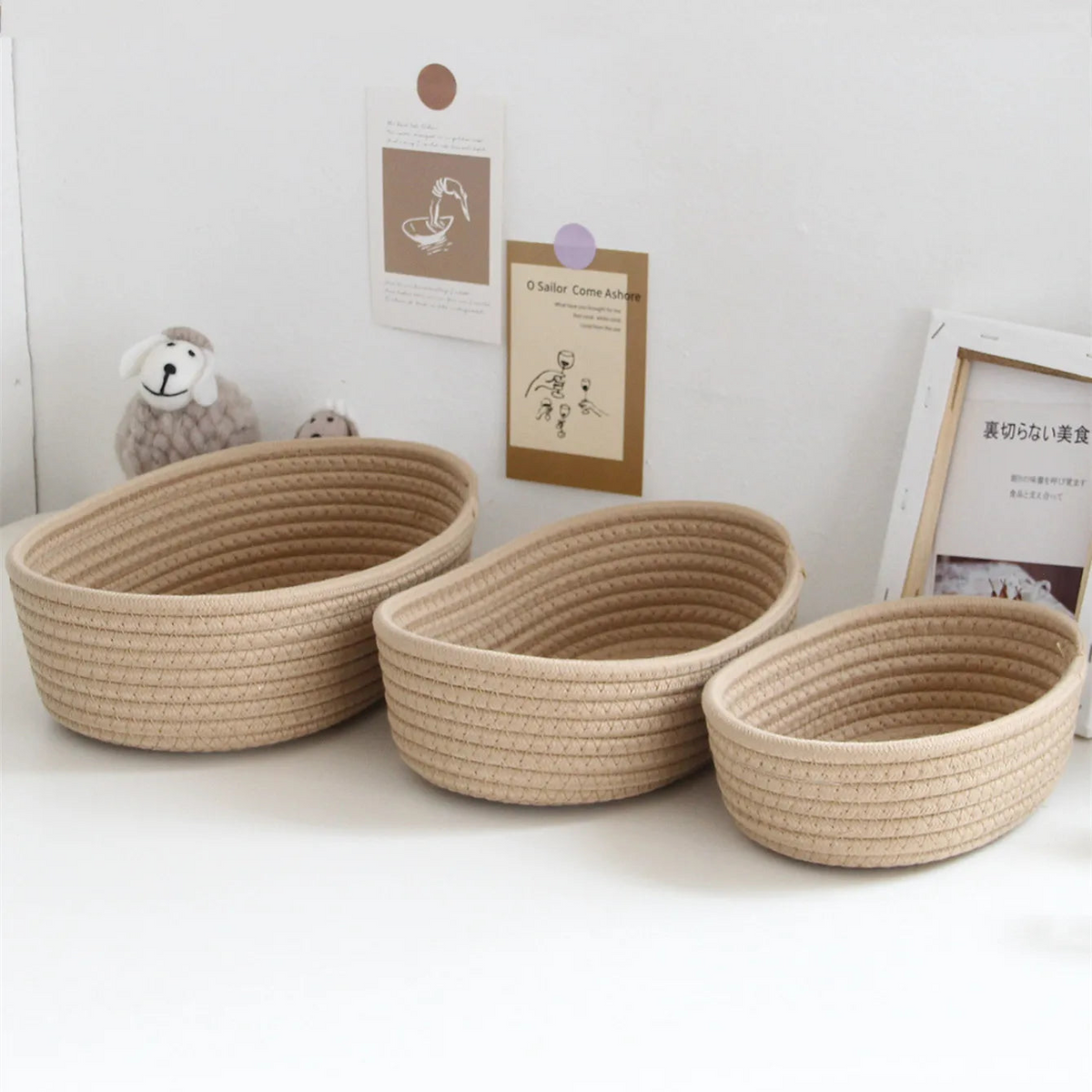 SoftWeave Oval Storage Basket – detail 1