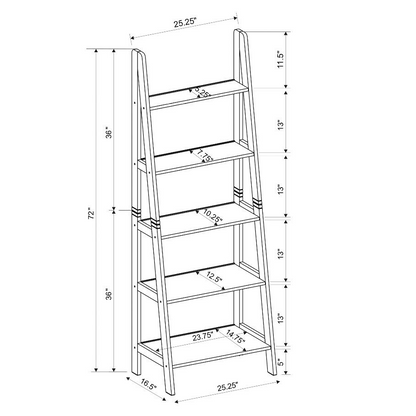 AcadiaLadder 5-Tier Bookshelf – detail 6