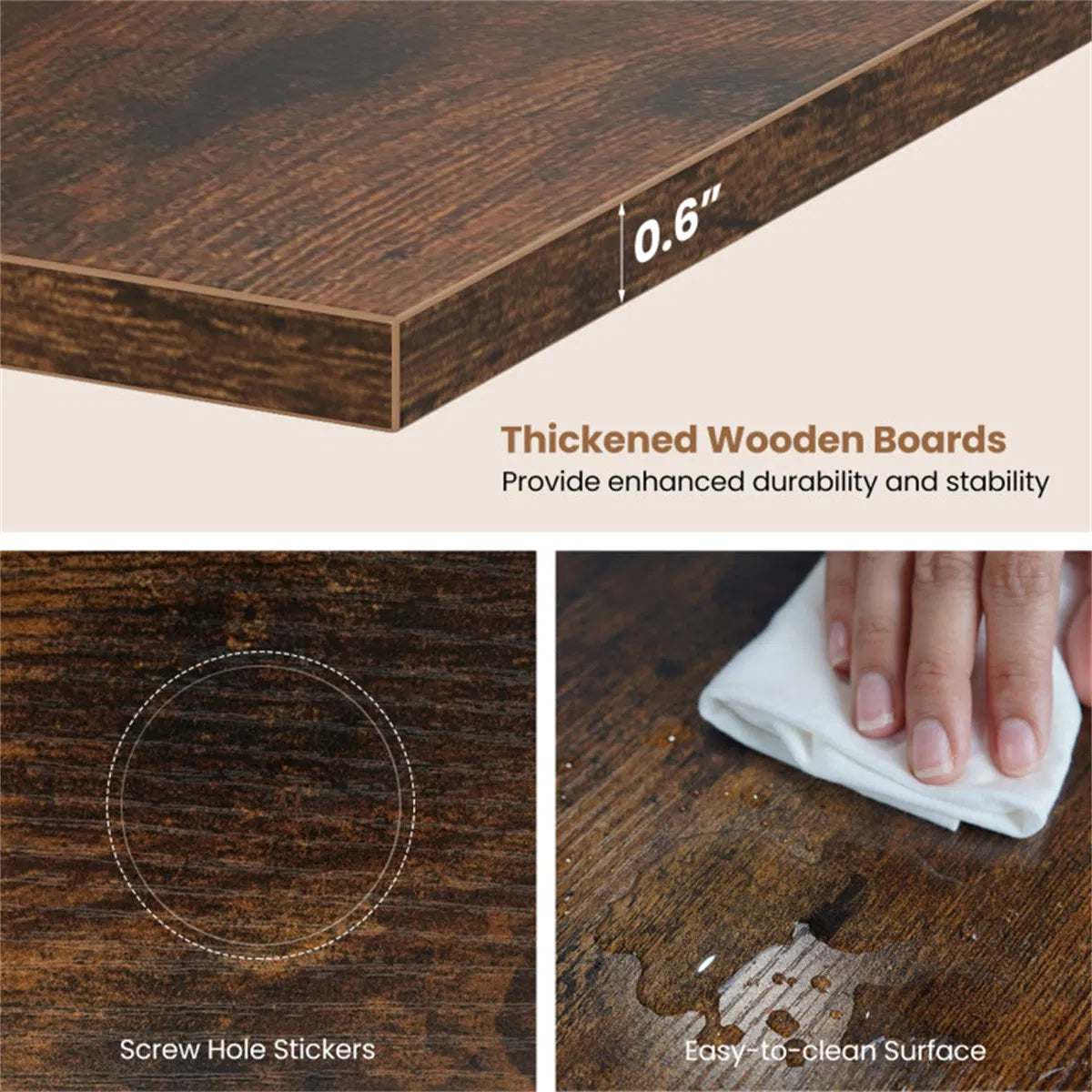 GrainStep 5-Tier Wall Mounted Corner Shelf – detail 3
