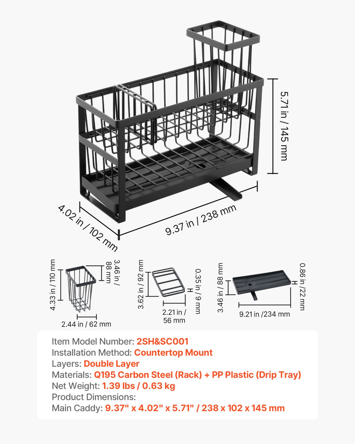 SinkSide 2-Tier Sink Caddy Organizer – detail 5