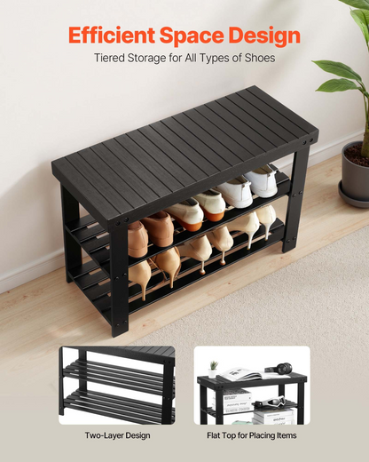 EntryBench 3-Tier Bamboo Shoe Rack – detail 3