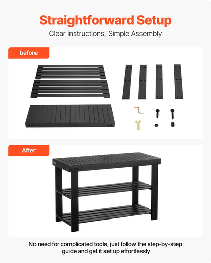 EntryBench 3-Tier Bamboo Shoe Rack – detail 5