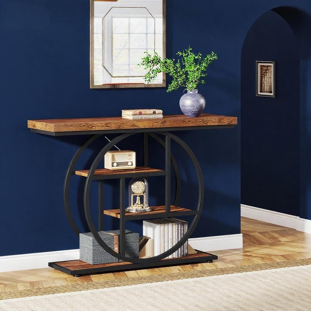 RoundFrame Rustic Console Table – detail 2