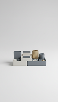 Sculpt Desk Accessory Set In Matte Black