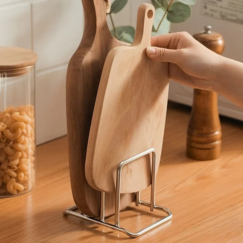 LidStand Pot Lid & Cutting Board Rack