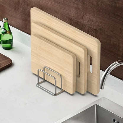LidStand Pot Lid & Cutting Board Rack