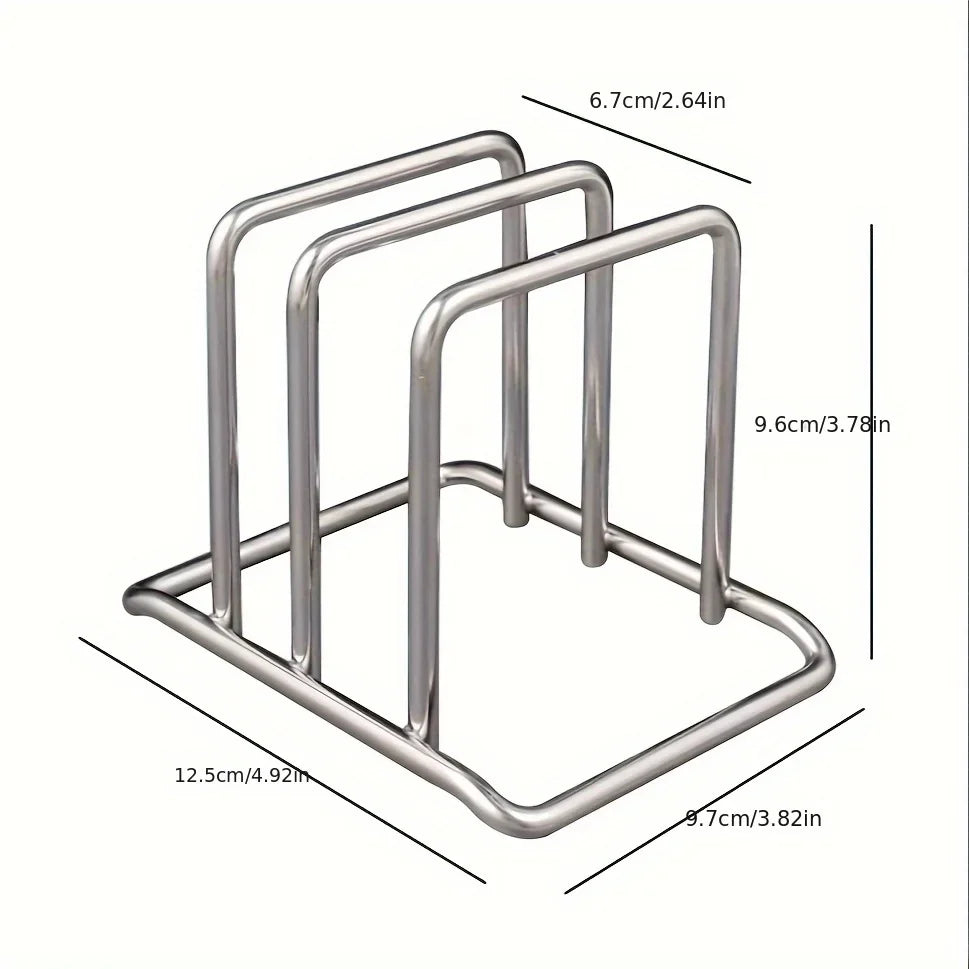 LidStand Pot Lid & Cutting Board Rack