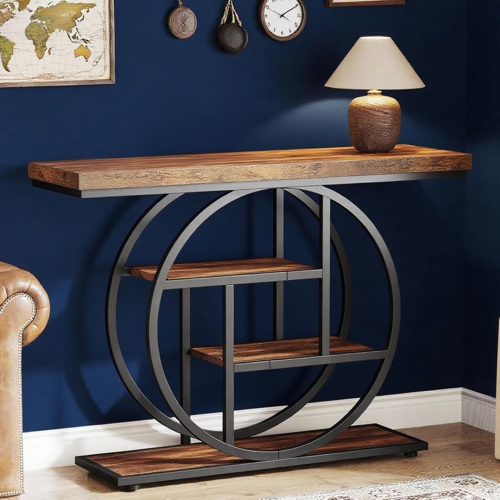 RoundFrame Rustic Console Table – detail 1