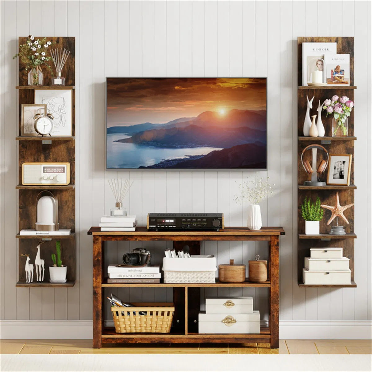 GrainStep 5-Tier Wall Mounted Corner Shelf – detail 8