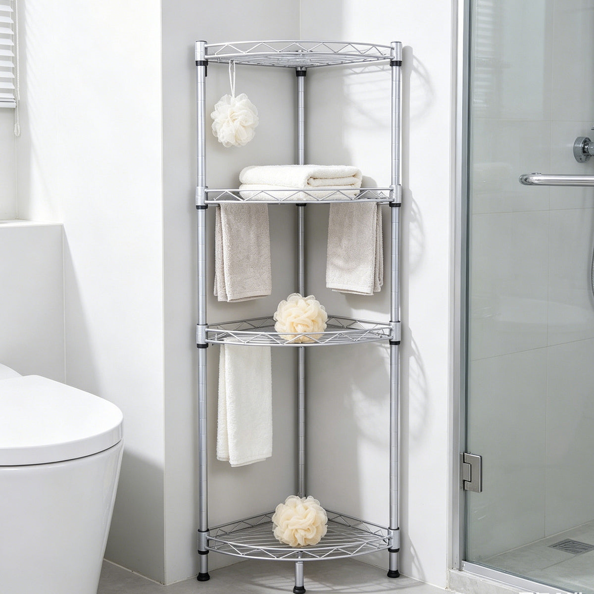 IronTier 4-Tier Corner Wire Shelving Rack – detail 4