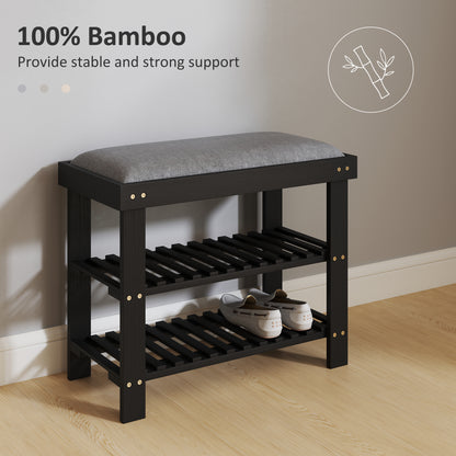 OakBench Bamboo Shoe Storage Bench – detail 4