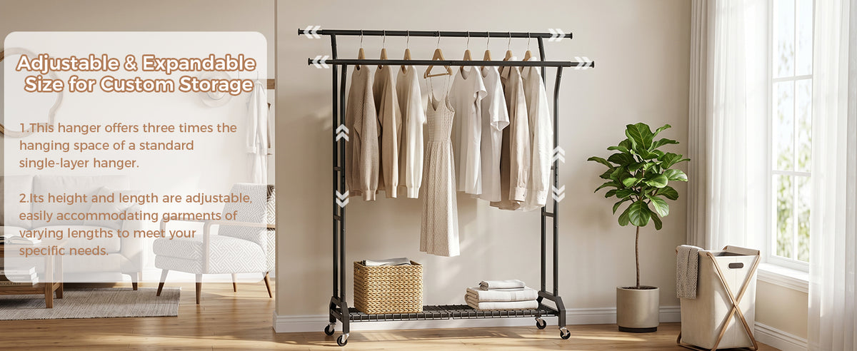 DoubleRod Garment Rack – detail 3