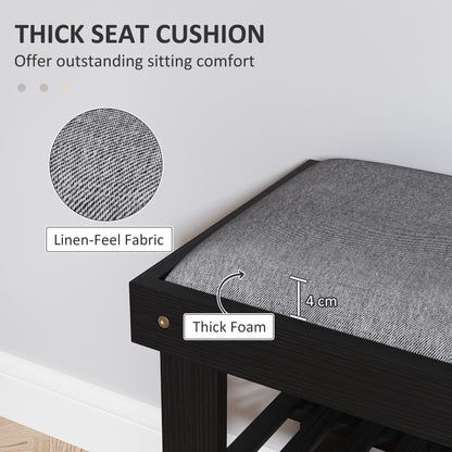 OakBench Bamboo Shoe Storage Bench – detail 5