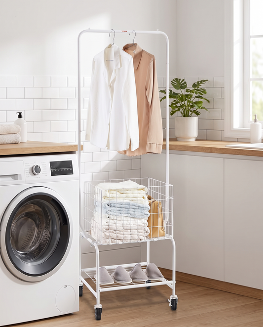 RollSort Laundry Basket & Rack