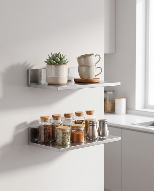 SpanRack Stainless Floating Shelf, 16-Inch