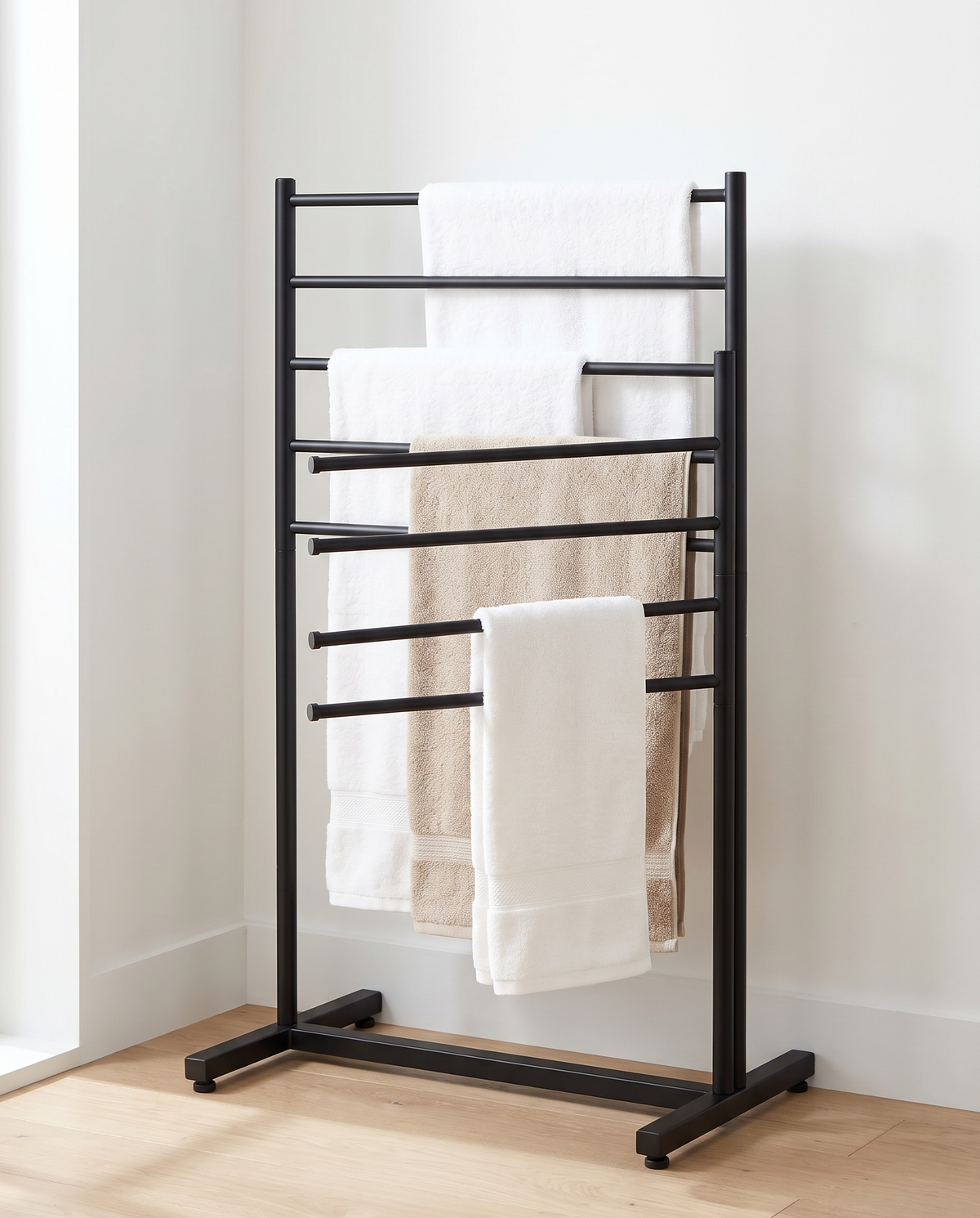 DrySpan 8-Bar Freestanding Towel Rack