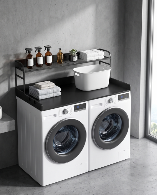 ShelfSpan Countertop, Black - modern gray laundry room with shelf